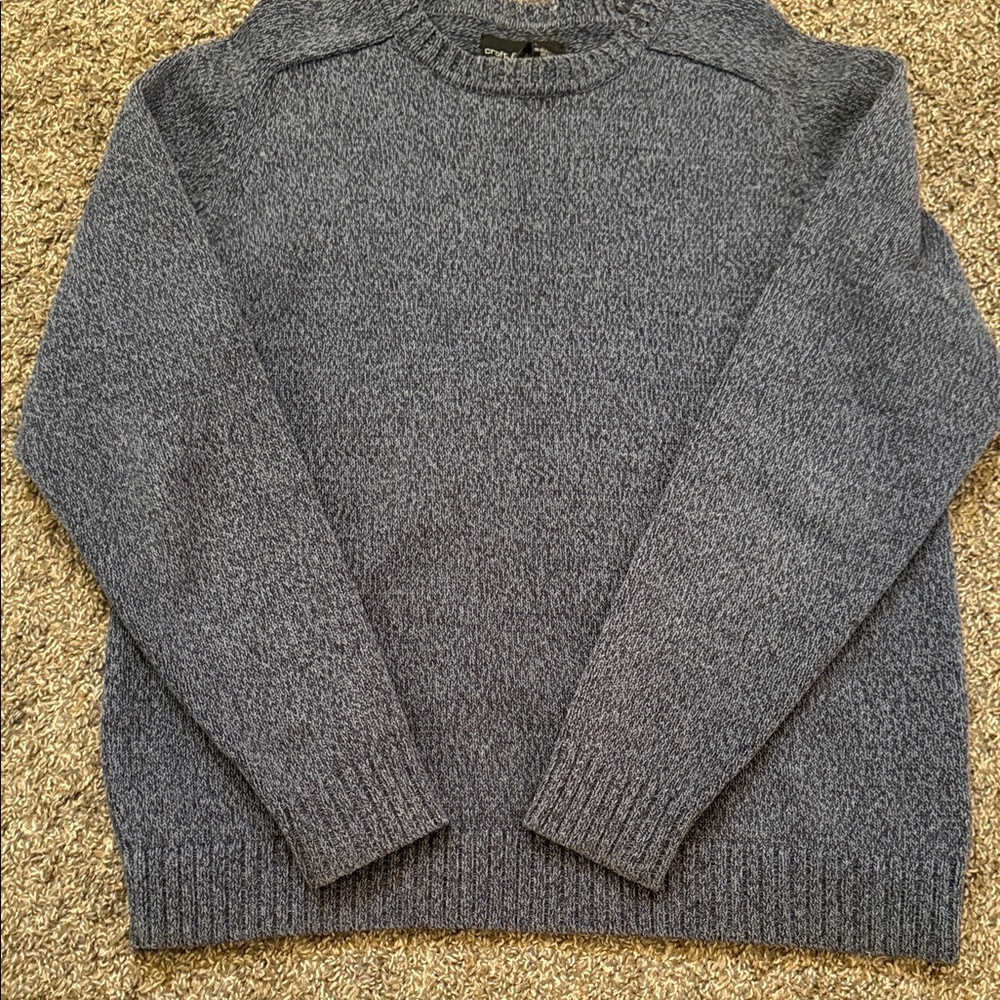 croft & barrow Men's Heathered Blue-Gray Crewneck Sweater